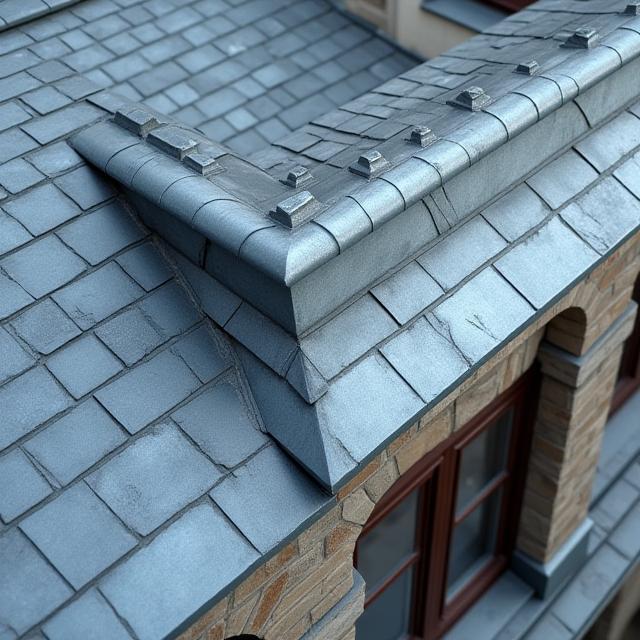 Old Bank Hotel roof valley close-up