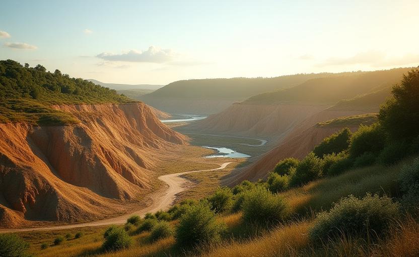 Lauze stone quarry with restored landscape