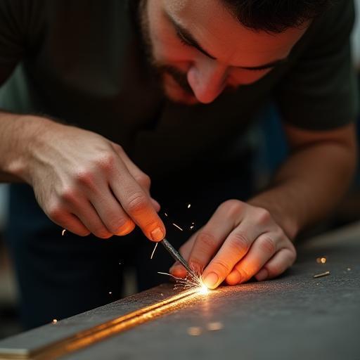 Callum Hughes soldering lead